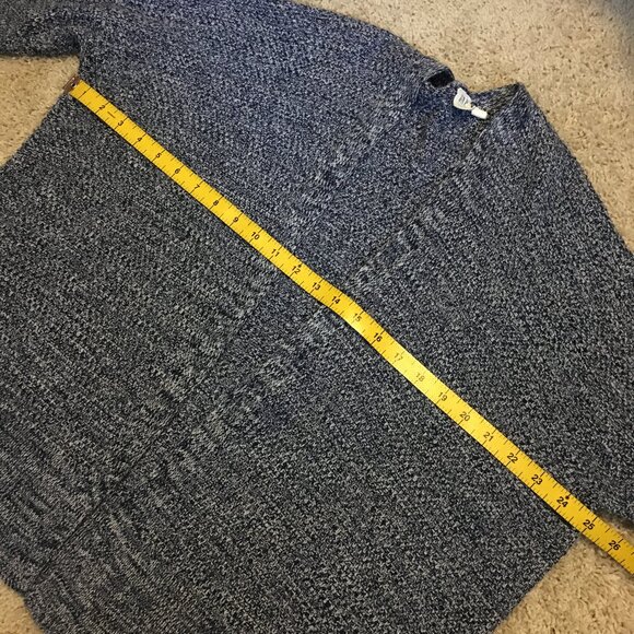 100% Cotton GAP Blue & White Heavy Knit Open Cardigan - Picture 13 of 16